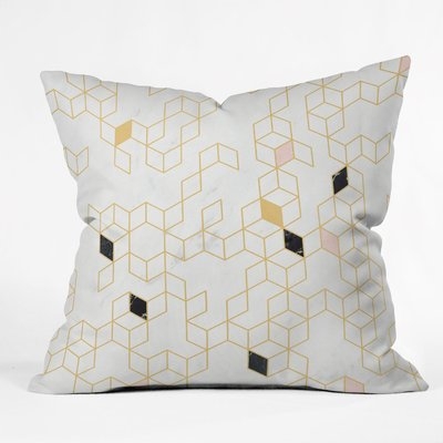Florent Bodart Marble Keziah Scandinavian Pattern Indoor/Outdoor Throw Pillow - Image 0