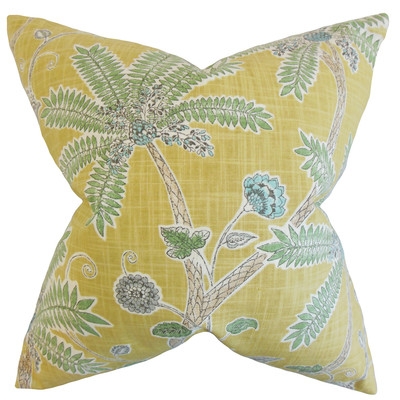 Mead Floral Cotton Throw Pillow - Image 0