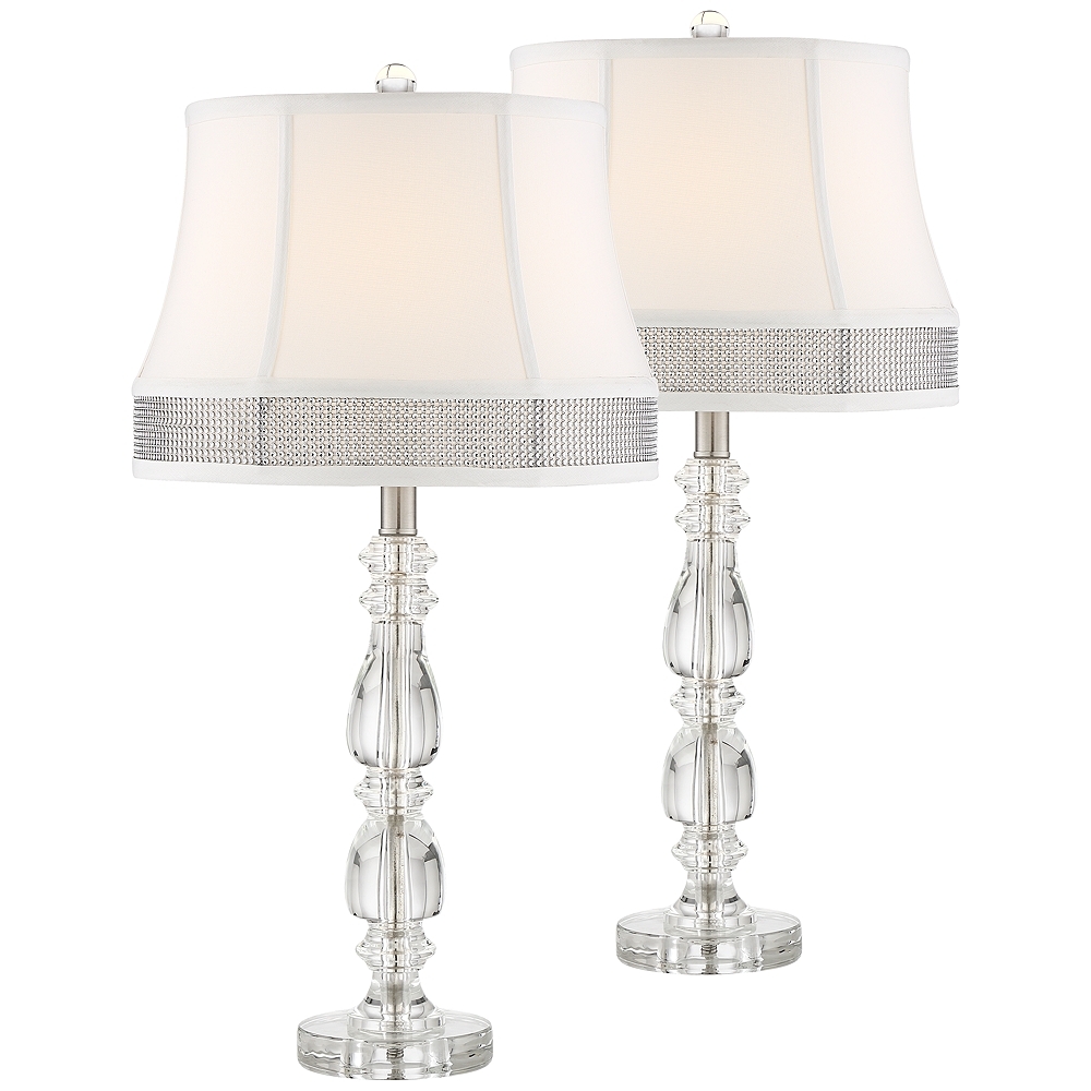 Ana Crystal Table Lamps Set of 2 with Gallery Bling Shades - Image 0