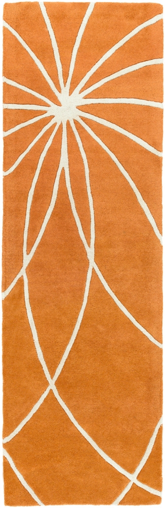Forum Orange Indoor 3' x 12' Handmade Rug - Image 1