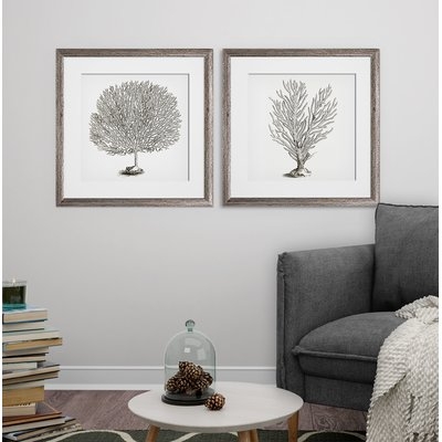 'Coral III' 2 Piece Framed Graphic Art Print Set - Image 0