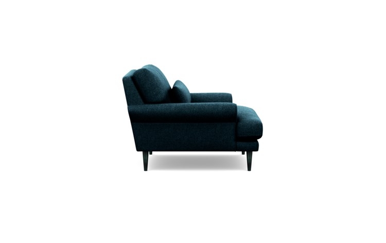 Maxwell Chairs with Indigo Fabric and Unfinished GunMetal legs - Image 1