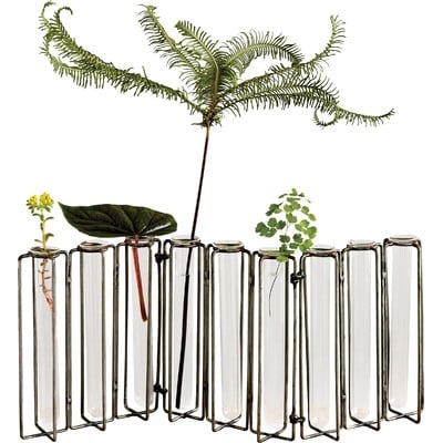 Doucet Metal and 9 Glass Test Tubes Jointed Vase - Image 0