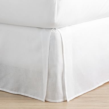 Classic Cotton Bed Skirt, Full, White - Image 0