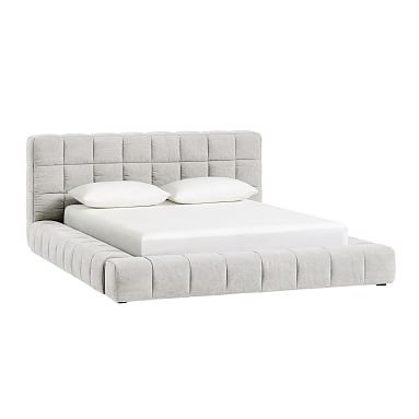 Baldwin Upholstered Platform Bed, Queen, Performance Everyday Velvet Gray - Image 0