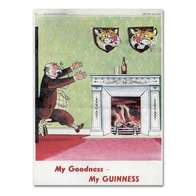 My Goodness My Guinness V" by Guinness Brewery Vintage Advertisement on Wrapped Canvas - Image 0