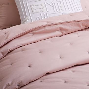 Organic Washed Cotton Quilt, Full/Queen, Pink Blush - Image 3