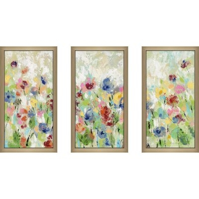 'Springtime Meadow Flowers' Multi-Piece Image Acrylic Painting Print - Image 0