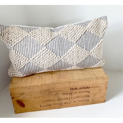 Ighli Handwoven Cotton Lumbar Pillow - Image 0