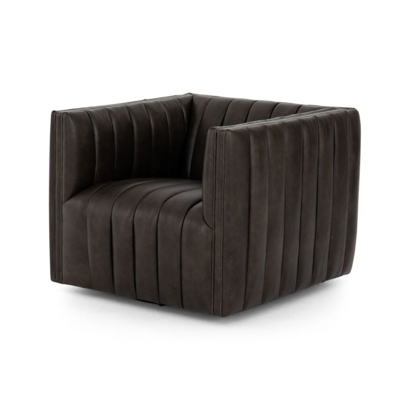 Cosima Leather Channel Tufted Chair - Image 5