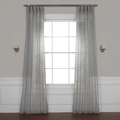 Levesque Sheer Rod Pocket Single Curtain Panel - Image 0