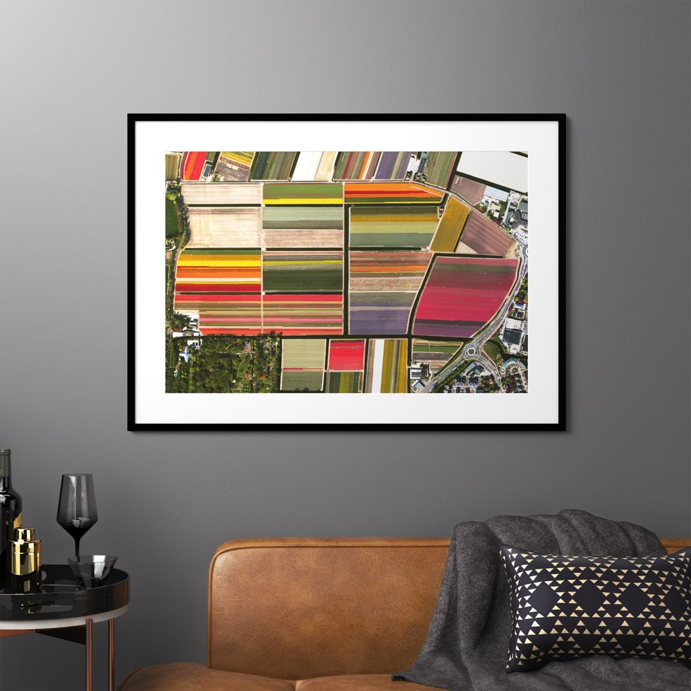 "Dutch Tulips with Black Frame 43.5""x31.5""" - Image 0