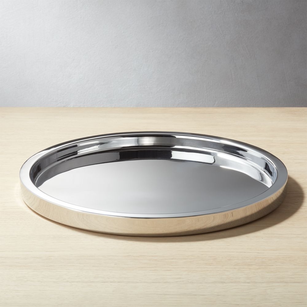 Shiny Stainless Steel Bar Tray - Image 0