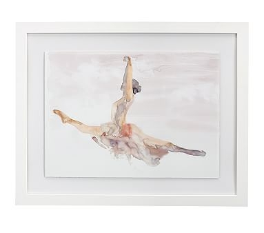 Ballet Grand Jete Framed Artwork, 32x26 - Image 0