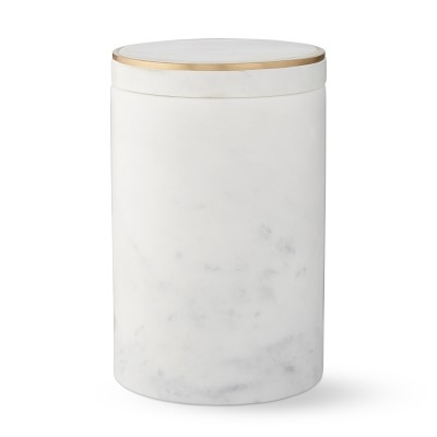 Marble and Brass Bath Canister, Large - Image 0