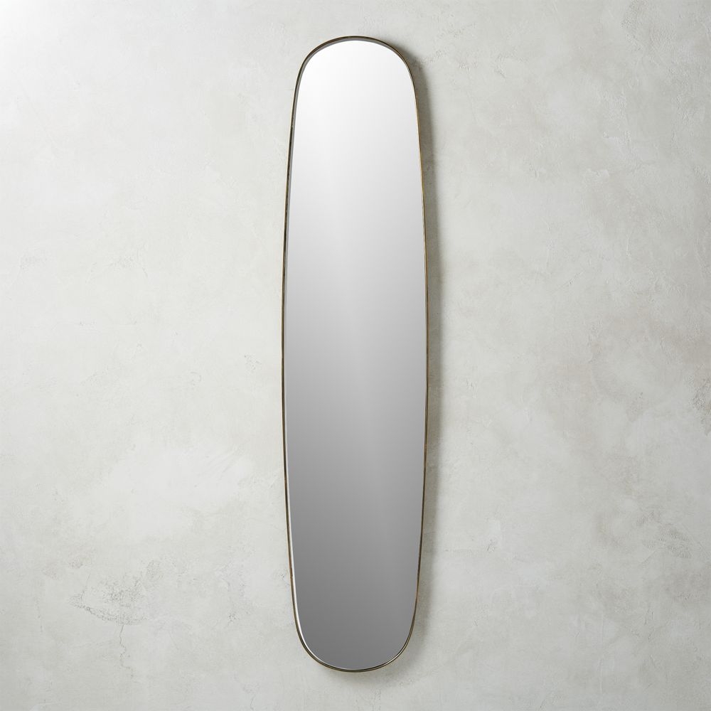 Rogue Brass Large Oval Wall Mirror 14"x61" - Image 0