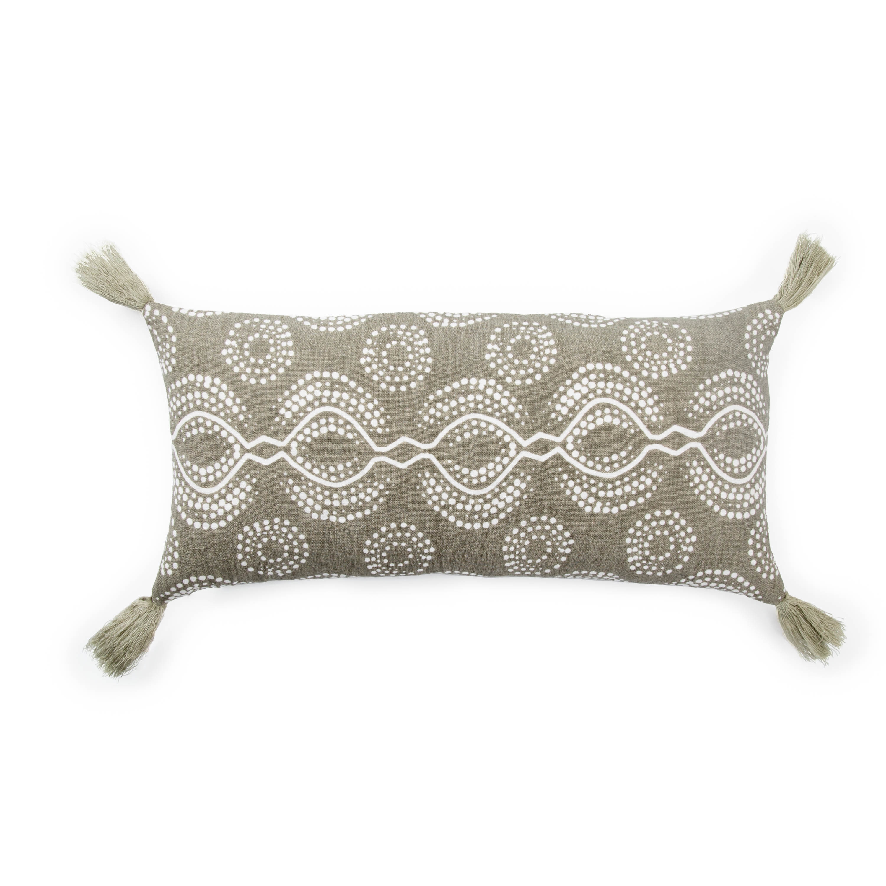 Makenzie Lumbar Pillow, 21" x 10", Taupe - DISCONTINUED - Image 0