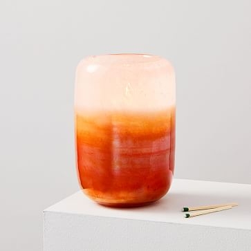 Ombre Blush Glass Candle - Image 0