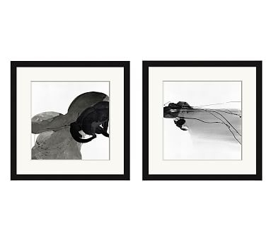 Bold Gesture Framed Paper Prints, Set of 2, 24" x 24" - Image 0
