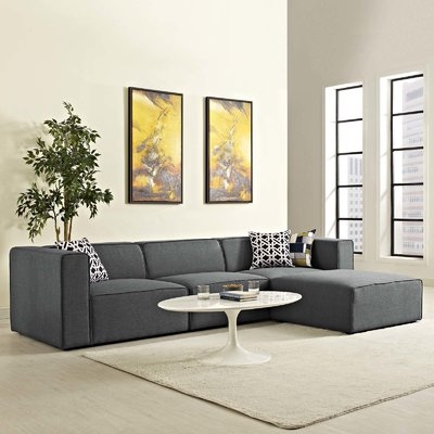 Gray Crick 121.5" Reversible Sectional - Image 0