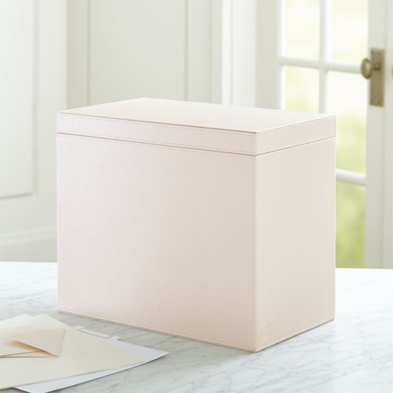 Agency Blush/Pale Pink Hanging File Box - Image 1