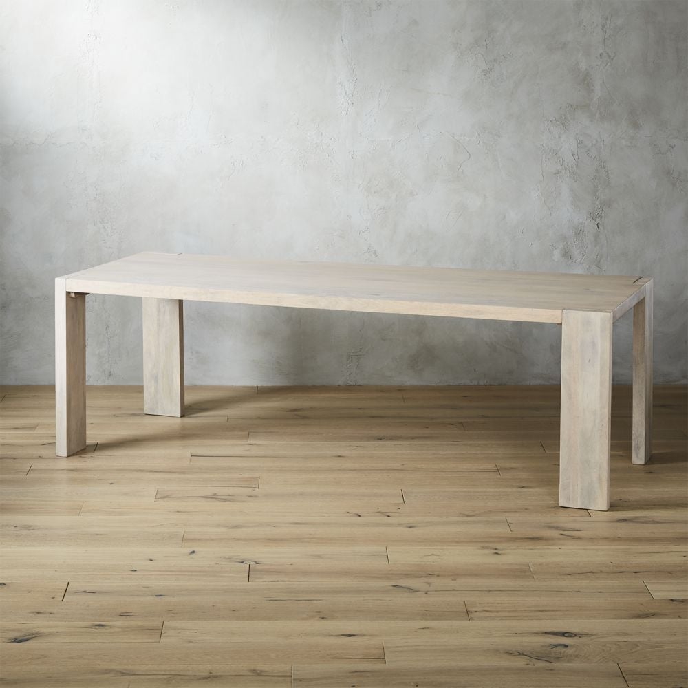 Blox White Wash Dining Table 35"x91" - Image 0