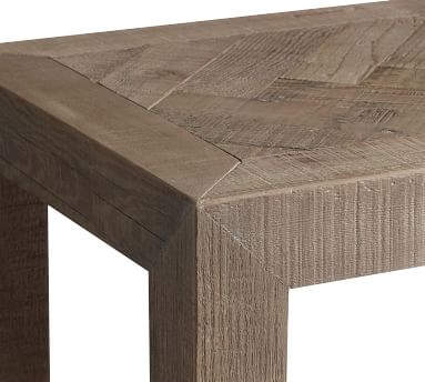 Hadley Herringbone Reclaimed Wood Coffee Table, Manza Gray - Image 3