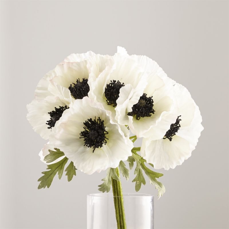 Artificial White Poppy Bunch - Image 1