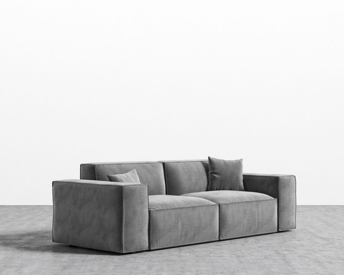 Porter Sofa - Glacier Grey Black Plastic - Image 1