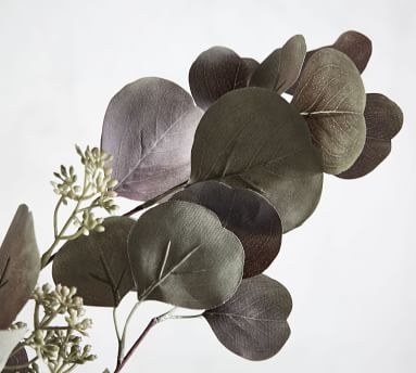 Faux Eucalyptus Branch Bundle, Purple/Green, One - Image 1