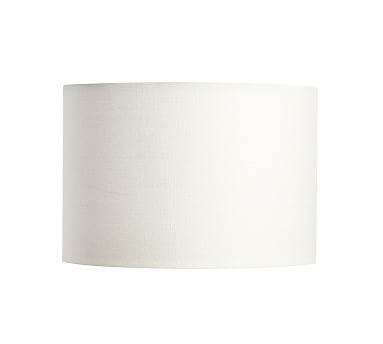 Gallery Straight-Sided Linen Drum Lamp Shade, Small, White - Image 0
