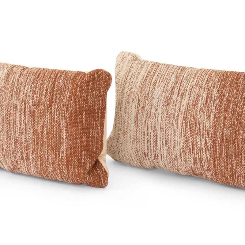 Enzo Orange Ombre Pillows 24"x16", Set of 2 - Image 2