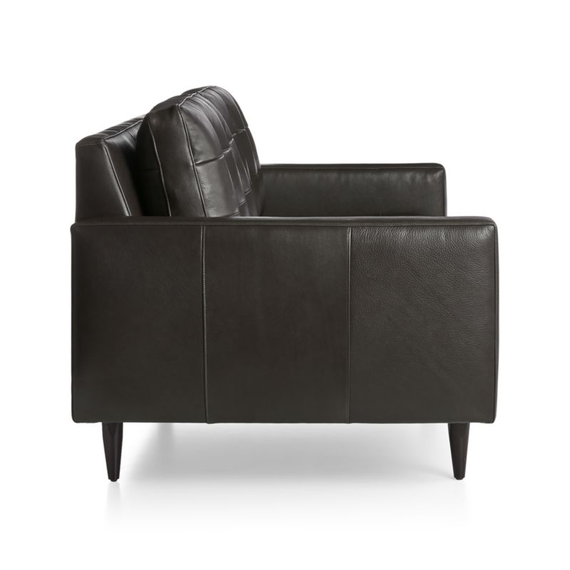 Petrie Leather Midcentury Loveseat - Image 3