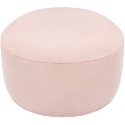 Vendome Solid & Border Pink Pouf - Image 0