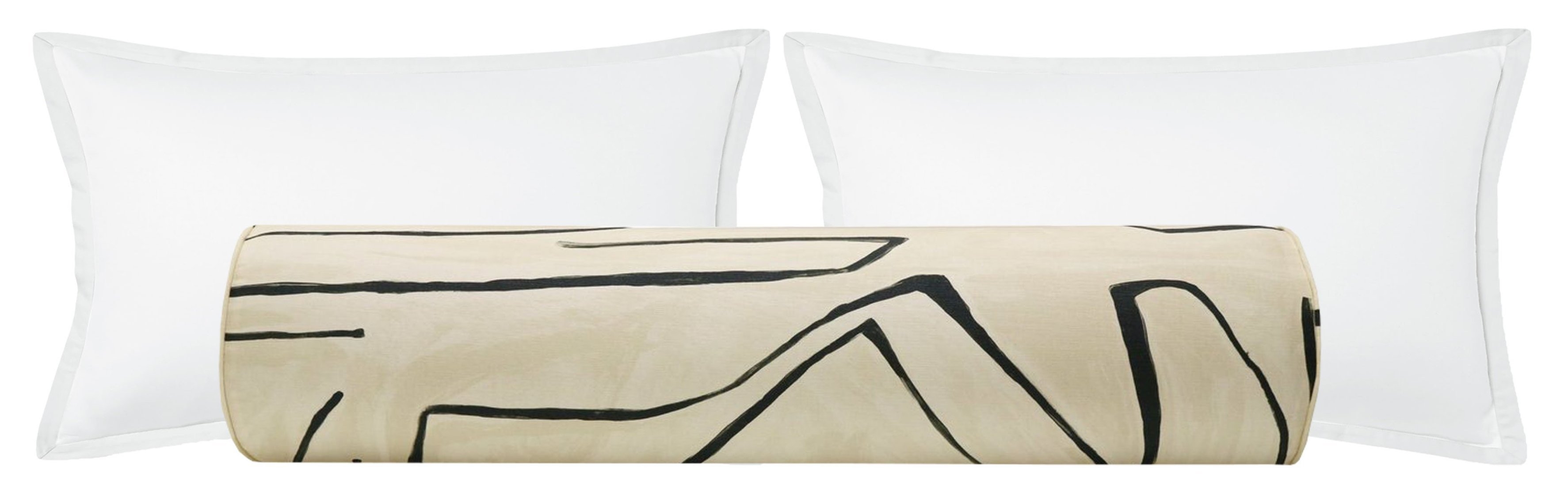 THE BOLSTER :: GRAFFITO // LINEN + ONYX | KELLY WEARSTLER - Sample 4" X 4" - Image 0