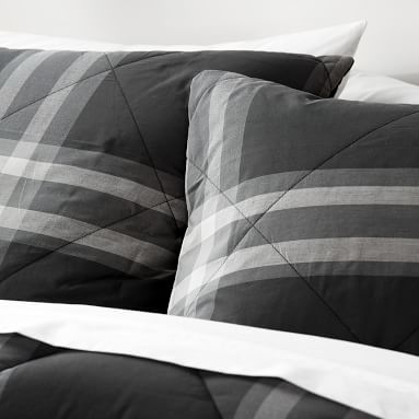 Xander Plaid Comforter, Full/Queen, Black - Image 4