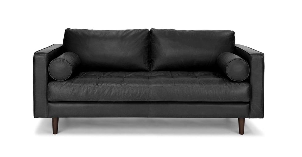 Sven Oxford Black 72" Sofa - Image 0