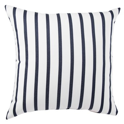 Reel Indoor/ Outdoor Stripes Navy/ White Throw Pillow - Image 0