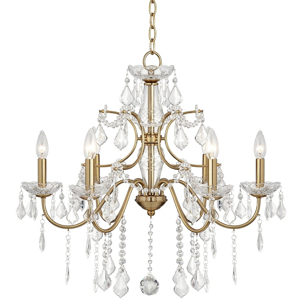 Vienna Full Spectrum DeMallo 26" Gold 6-Light Crystal Chandelier - Image 0
