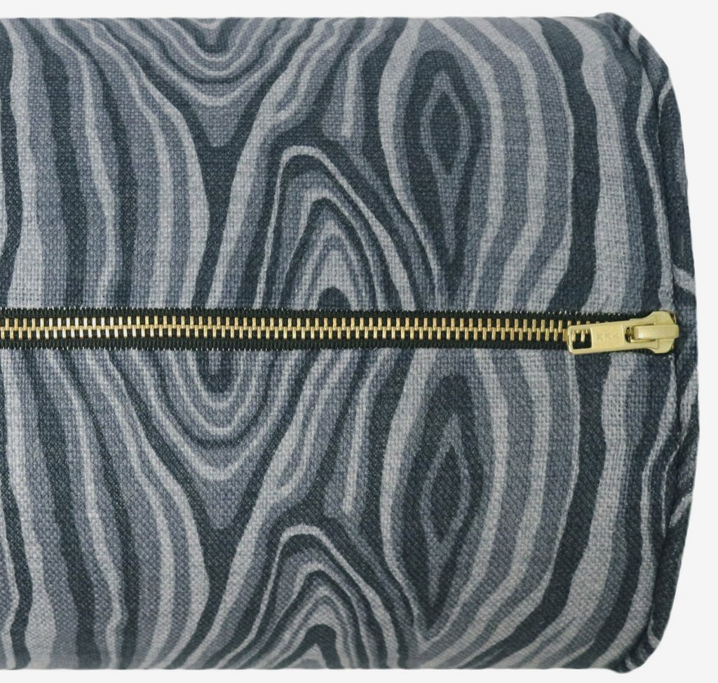 THE BOLSTER :: AGATE LINEN PRINT // PRUSSIAN BLUE - TWIN // 9" X 24" - Image 3