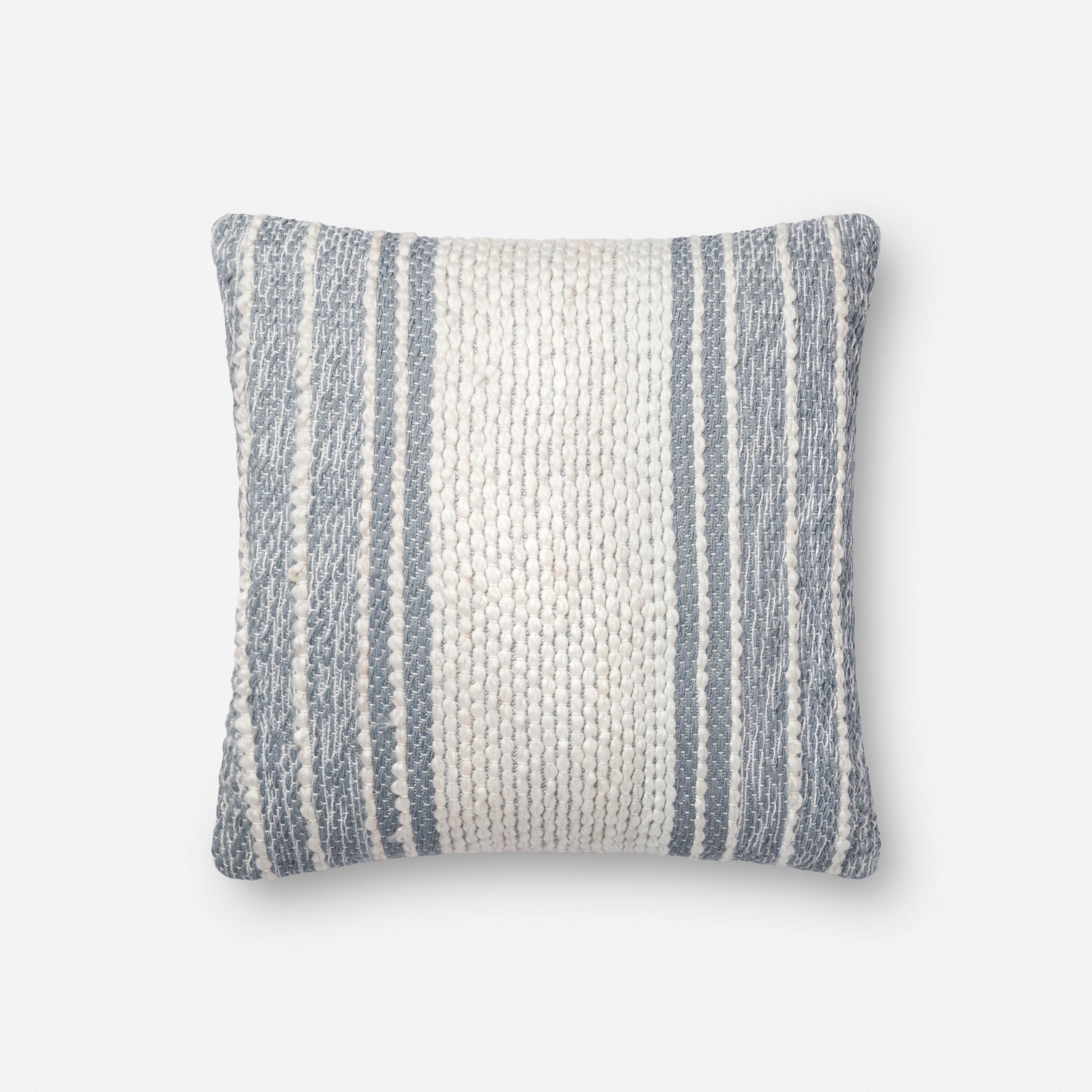 Magnolia Home by Joanna Gaines Jewel Square Throw Pillow, Blue & Ivory, 18" x 18" - Image 0
