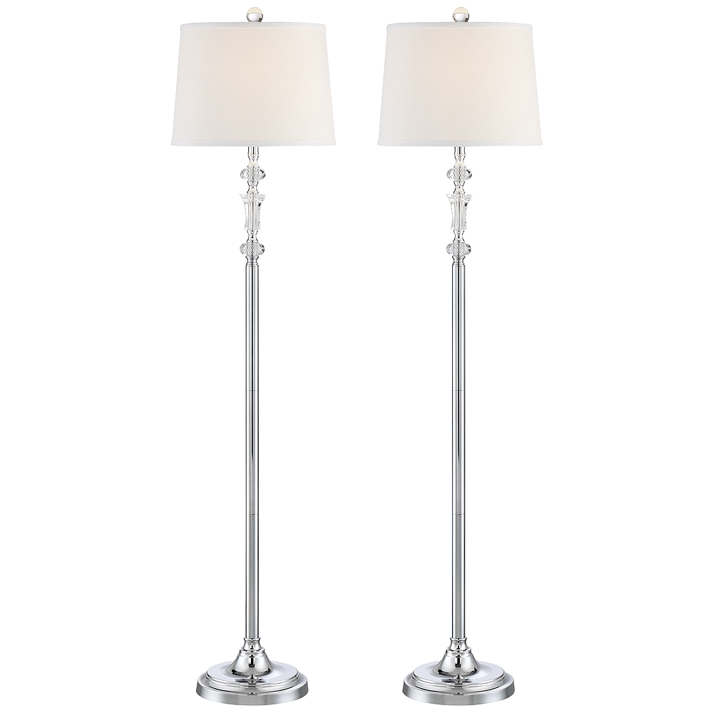 Montrose Floor Lamp Crystal and Metal Set of 2 - Style # 35G61 - Image 0