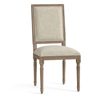 Louis Square Desk Chair, Gray Wash - Image 2