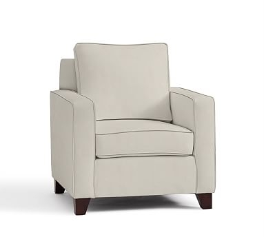 Cameron Square Arm Upholstered Armchair, Polyester Wrapped Cushions, Performance Everydaysuede(TM) Stone - Image 2