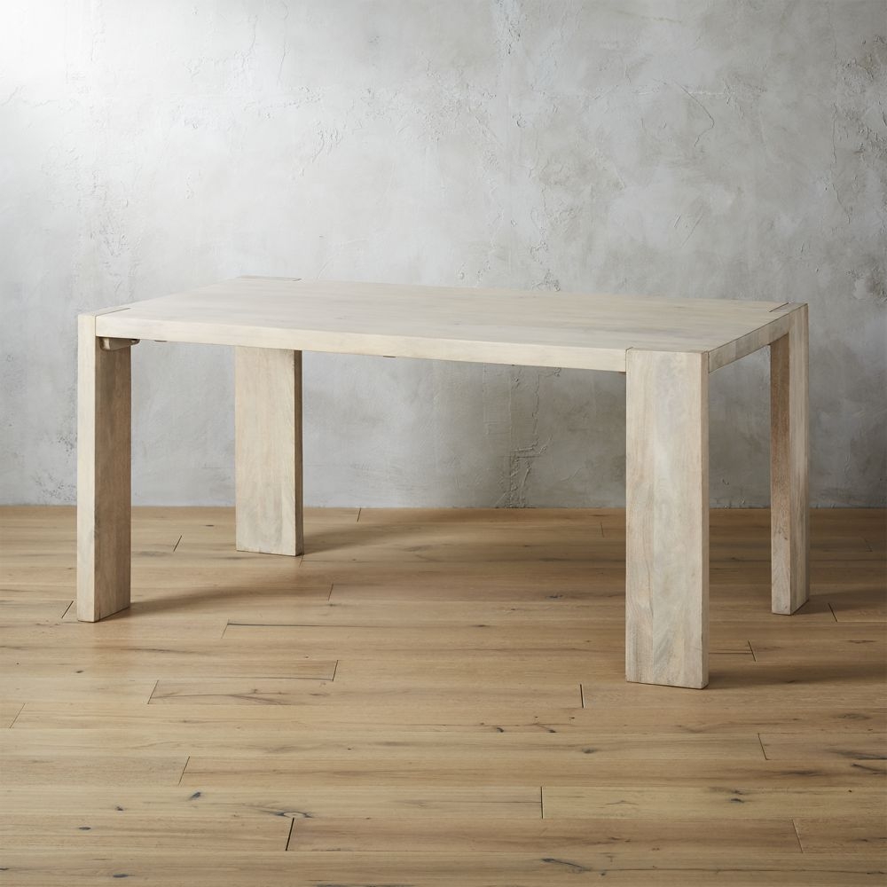 Blox White Wash Dining Table 35"x63" - Image 0