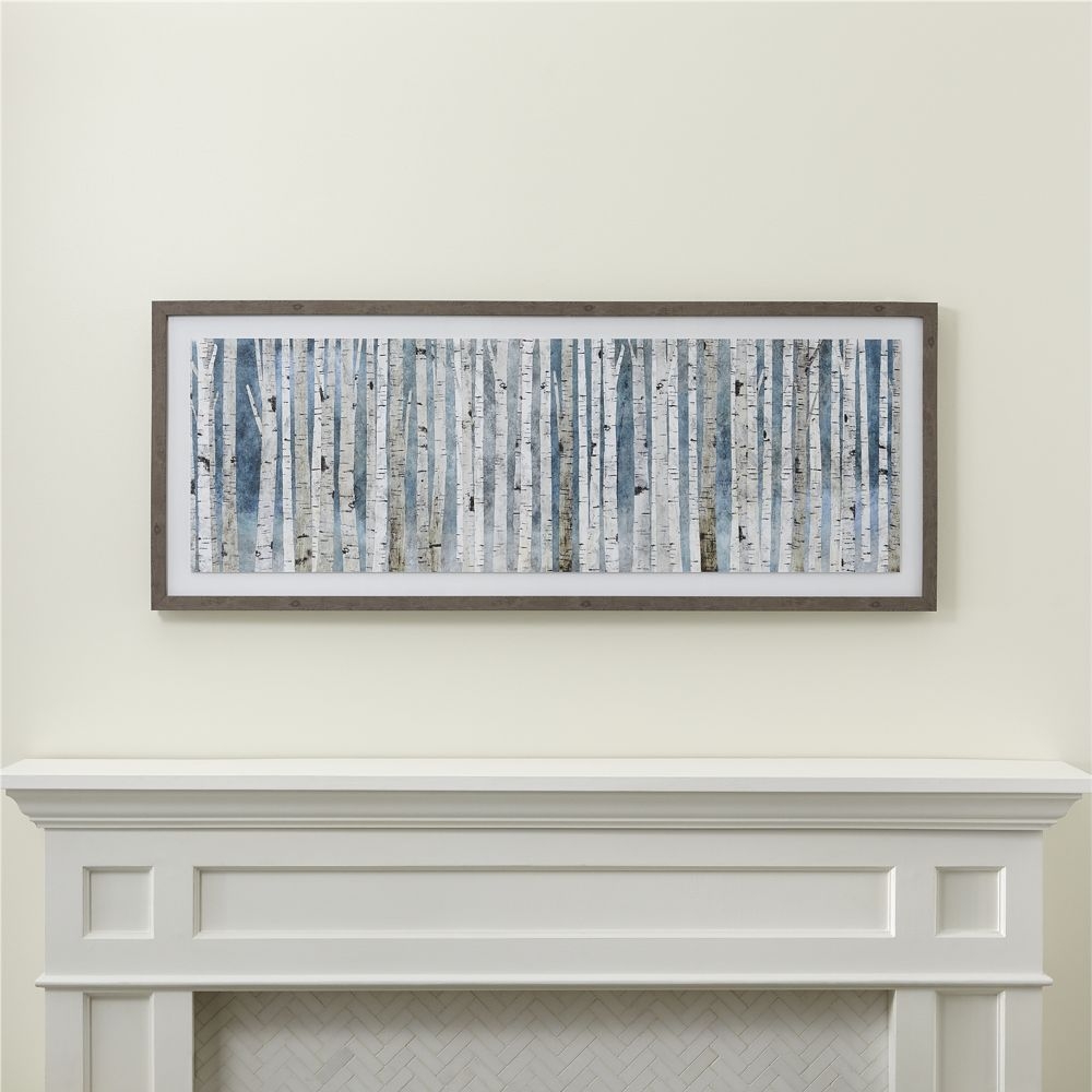 "Birch Trees" Framed Reproduction Wall Art Print 56"x22" by Wall Artly - Image 0