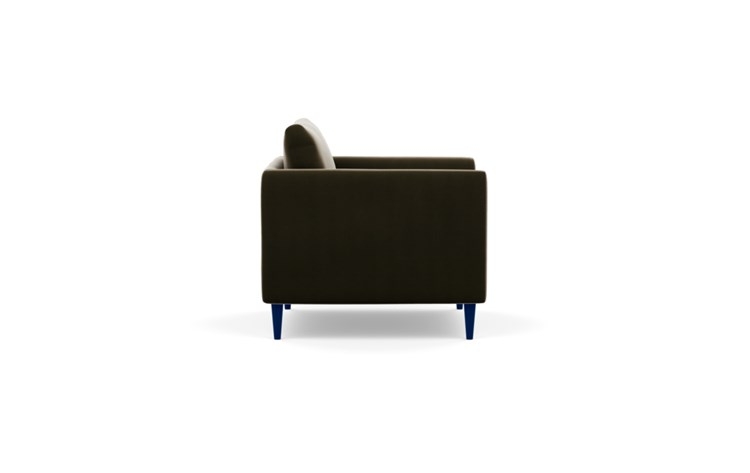 Owens Accent Chair with Brown Quartz Fabric and Matte Indigo legs - Image 2