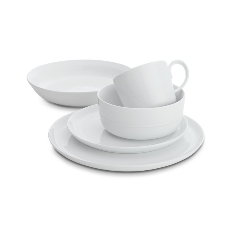 Hue White Low Bowls, Set of 4 - Image 1