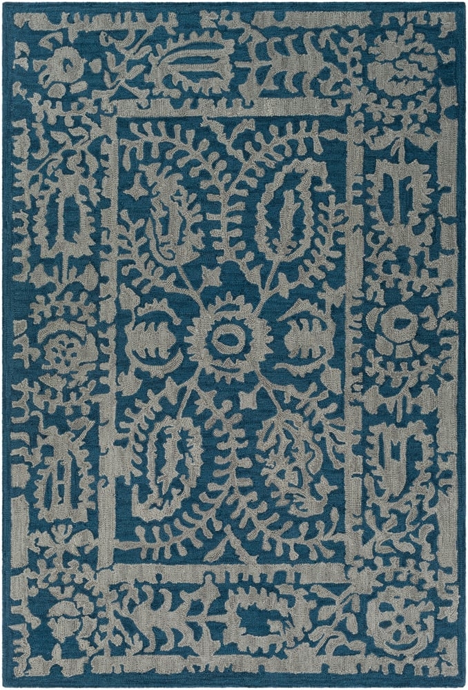 Armelle Blue Indoor 5' x 7'6" Handmade Rug - Image 1