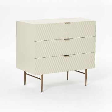 Audrey 3-Drawer Dresser, Parchment - Image 0